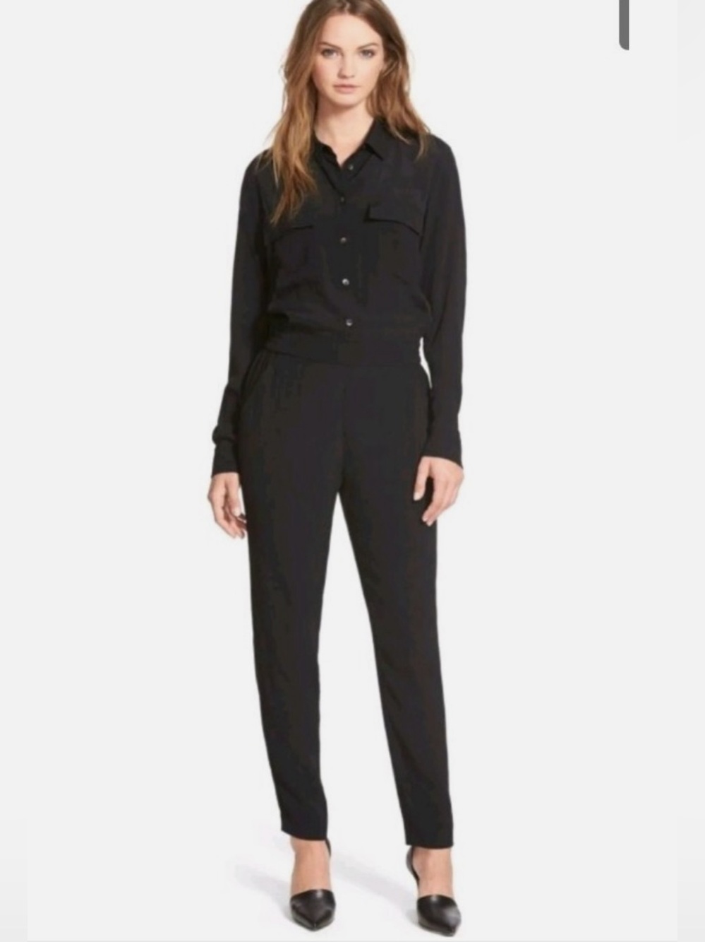 Madewell Olive Green Utility Jumpsuit Coveralls Long Sleeve Size M